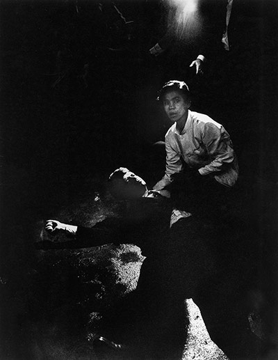 Robert F Kennedy lies in a pool of blood after being shot in 1968